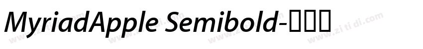 MyriadApple Semibold字体转换